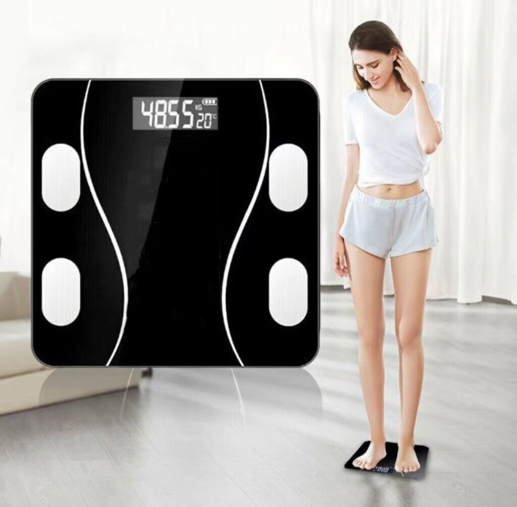 Digital Bathroom Scale Body Weight Weighing Scale LCD Electronic, With Unit Changing Included