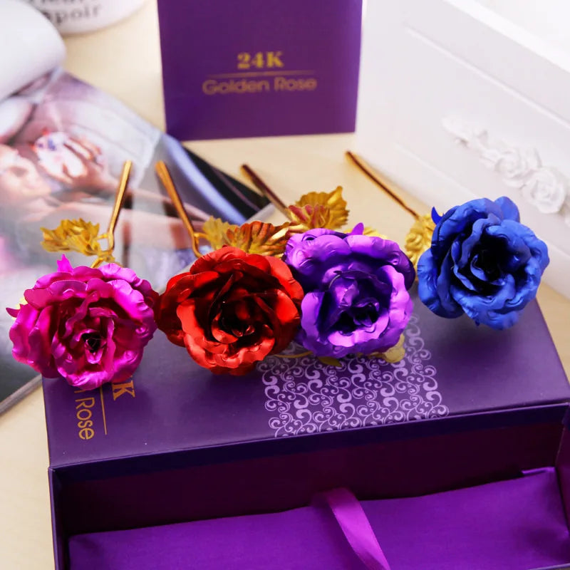 Best Gift For Girlfriend Golden Rose Valentine's Day Gift