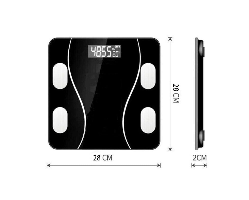 Digital Bathroom Scale Body Weight Weighing Scale LCD Electronic, With Unit Changing Included