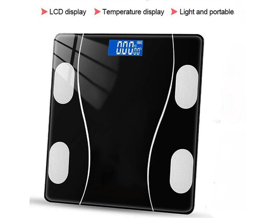 Digital Bathroom Scale Body Weight Weighing Scale LCD Electronic, With Unit Changing Included